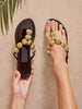 SHUZIA Women's Minimalist Casual Comfy Thong Strap Flat Sandals